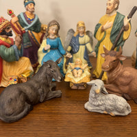 Vintage Porcelain Nativity Set of 12 Pieces