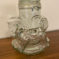 Glass Rocking Horse Cookie-Candy Jar-Canister with Hinged Lid AMICI