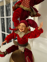 Christmas Decor 3 Acrobatic Jester-Elves
