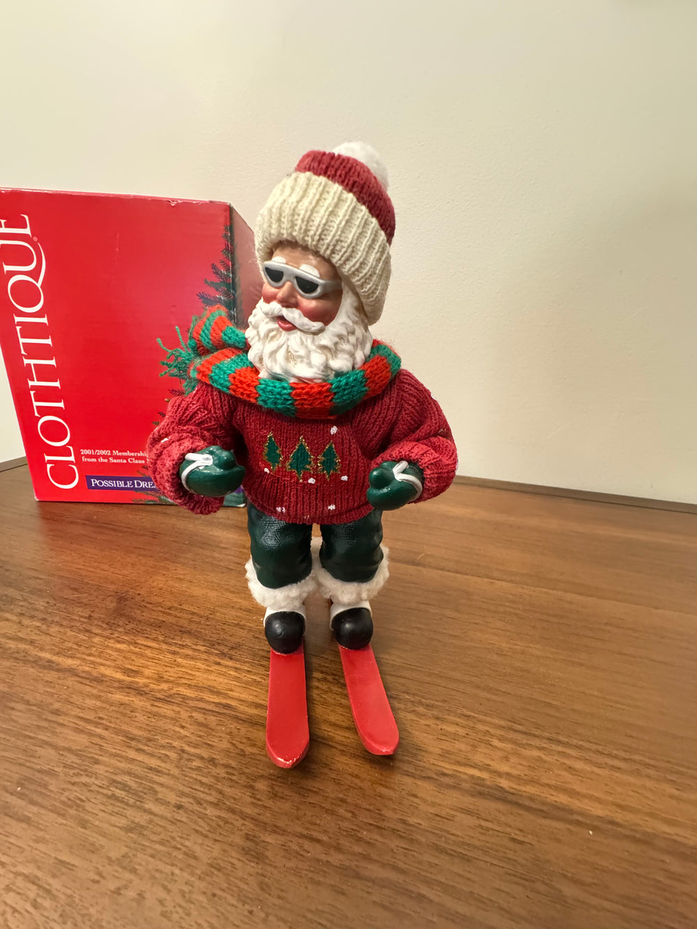 Possible Dream Clothtique Santa Claus Network Gift 2001-2002 Christmas Decor