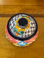 Mexican Hand-painted Ceramic Sugar Bowl
