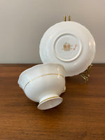 Vintage Double Warranty Paragon Bone China Teacup and Saucer
