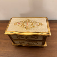 Vintage Japanese Wooden Musical Jewelry Box