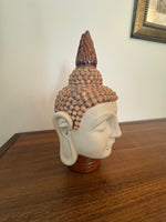 Vintage Stoneware Ceramic Buddha Head Statue Décor

