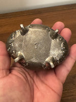 Vintage Ornated Jewelry Box with Red Velvet Lining Interior
