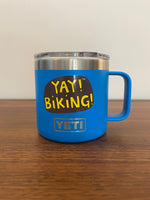 Pre-owned YETI Stainless Steel 14oz Rambler Mug With An Interest Sticker
