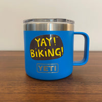 Pre-owned YETI Stainless Steel 14oz Rambler Mug With An Interest Sticker