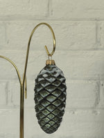 Vintage Krebs Frosted Green Pinecone Blown Glass Christmas Ornament – Made in Germany
