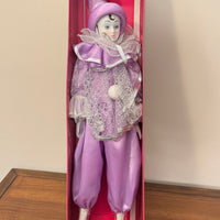 Vintage Harlequin Clown Porcelain-Clothing Decor Figurine