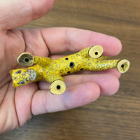 Brass Enameled Cloisonne Cheetah Figurine