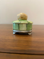 Vintage Limoges Porcelain Trinket Box Kitty
