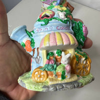 Vintage Lighted Easter Bunnies Village Set of 7