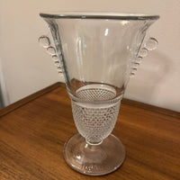 Vintage Duncan & Miller Teardrop Fan Clear Glass Vase