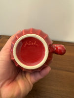 Porcelain Burgundy Juliska Jardins Mug-Cup
