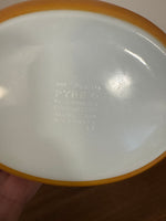 Pyrex by Corningware Orange-White Oval Glass Casserole Dish 1.5qt-1.5L
