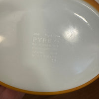 Pyrex by Corningware Orange-White Oval Glass Casserole Dish 1.5qt-1.5L