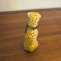 Porcelain Limoges France Cheetah Shaped Trinket Box