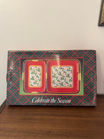 Vintage Laquer Christmas 3 Trays
