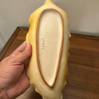 Ceramic Leaf Shaped Fall Italian Bowl Oval