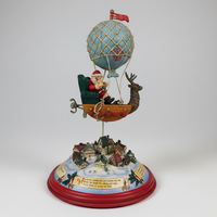 Vintage Enesco Christmas Animated Musical Box Santa Is Coming To Town
