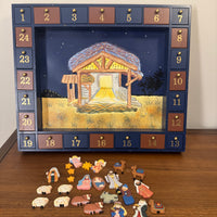 Kurt Adler Wooden Nativity Advent Calendar 25 Pieces