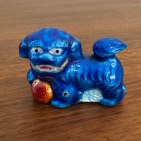 Vintage Small Enamel Brass Chinese Foo Dog