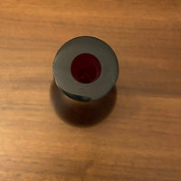 Vintage Murano Ruby Red Long Neck Teardrop Weighted Glass Bud Vase