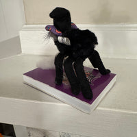 Annalee Black Spider Spooky Halloween on Purple Book