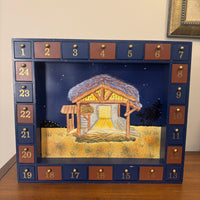 Kurt Adler Wooden Nativity Advent Calendar 25 Pieces