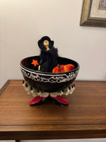 Spooky Witches Hands with Ceramic Bowl Halloween Decor
