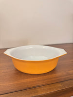 Pyrex by Corningware Orange-White Oval Glass Casserole Dish 1.5qt-1.5L
