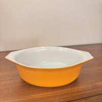 Pyrex by Corningware Orange-White Oval Glass Casserole Dish 1.5qt-1.5L
