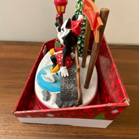 Christmas Animated Disney Figurine Holiday Decor Mikey-Minnie Swan Lake