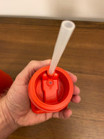 YETI Red-Silver Stainless Steel Tumbler
