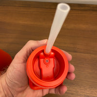 YETI Red-Silver Stainless Steel Tumbler