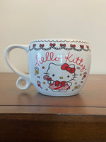 Hello Kitty 2023 Sanrio Silver Buffalo 15.9 oz Ceramic Mug with Bow Handle
