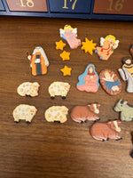 Kurt Adler Wooden Nativity Advent Calendar 25 Pieces
