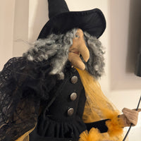 Halloween Primitive Style Folk Art Witch Doll