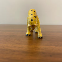 Brass Enameled Cloisonne Cheetah Figurine