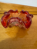 Vintage Handblown MCM Murano Glass Art Ashtray
