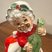 Vintage Lefton Mrs. Claus Ceramic Musical Box