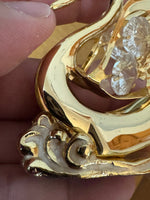 Swan Figure 24k Gold-plated Decorated with Crystals Figurine

