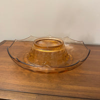 Pink Depression Glass Console Bowl