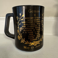 Vintage Fire-KIng Glass Coffee Mug Zodiac Sign Gemini