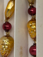 Vintage Blown Glass Christmas Tree Garland – Made in Czech Republic 6 ft
