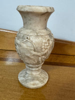 Vintage Handmade Carved Marble Stone Vase
