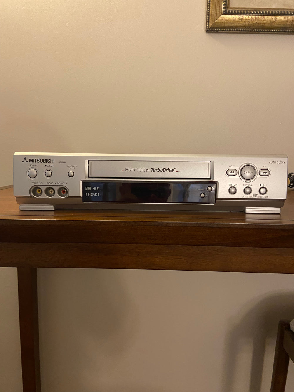 Mitsubishi Vcr Vhs Hi-Fi Precision TurboDrive HS-U449 with Remote Control