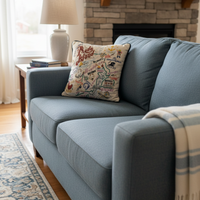 Catstudio The Geography Collection Rhode Island Embroidered Throw Pillow