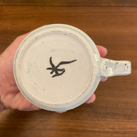 Handmade Speckled Porcelain Mug Bamboo Design