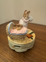 Vintage Schmid The Tale of Two Bad Mice Ceramic Musical Box
